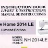 New Home 2014 Limited Edition Sewing Machine Instruction Manual