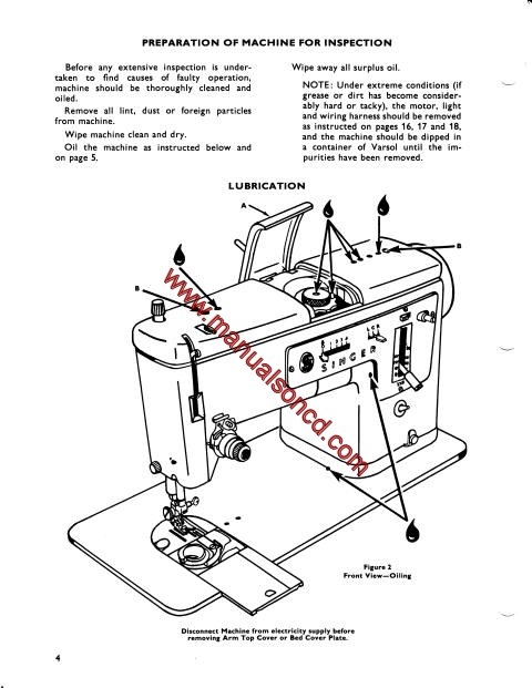 Singer 338 Sewing Machine Service Manual