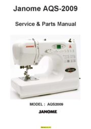 Janome AQS-2009 Sewing Machine Service-Parts Manual