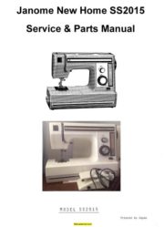 Janome SS2015 Sewing Machine Service-Parts Manual