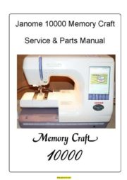 Janome 10000 Memory Craft Sewing Machine Service-Parts Manual