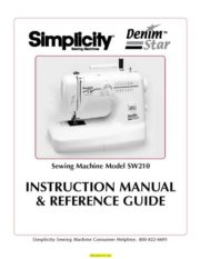 Simplicity SW210 Sewing Machine Instruction Manual