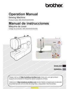 Brother JX2517 Sewing Machine Instruction Manual