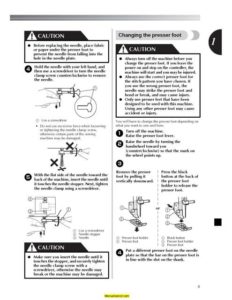 Brother JX2517 Sewing Machine Instruction Manual