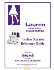 Baby Lock BL450A Serger Sewing Machine Instruction Manual