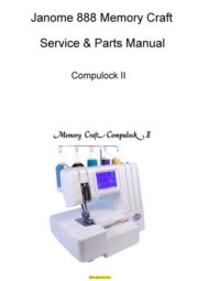 Janome 888 Memory Craft Sewing Machine Service-Parts Manual