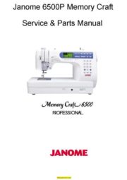 Janome 6500P Memory Craft Sewing Machine Service-Parts Manual