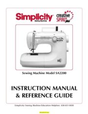 Simplicity SA2200 Sewing Machine Instruction Manual