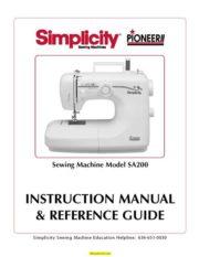 Simplicity SA200 Sewing Machine Instruction Manual