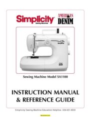 Simplicity SA1100 Sewing Machine Instruction Manual