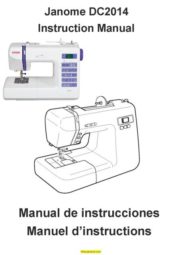 Janome DC2014 Sewing Machine Instruction Manual