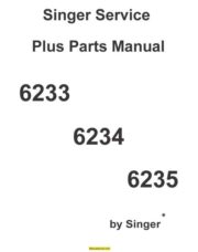 Singer 6233 Sewing Machine Service-Parts Manual