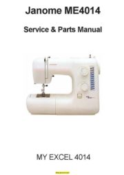 Janome 4014 My Excel Sewing Machine Service-Parts Manual