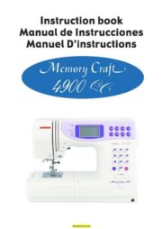 Janome 4900QC Memory Craft Sewing Machine Instruction Manual