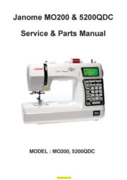Janome MO200-5200QDC Sewing Machine Service-Parts Manual