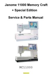 Janome 11000 Memory Craft Sewing Machine Service-Parts Manual
