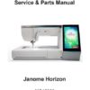 Janome 15000 Memory Craft Sewing Machine Service-Parts Manual