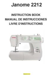 Janome 2212 Sewing Machine Instruction Manual