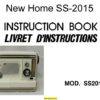 New Home SS-2015 Sewing Machine Instruction Manual