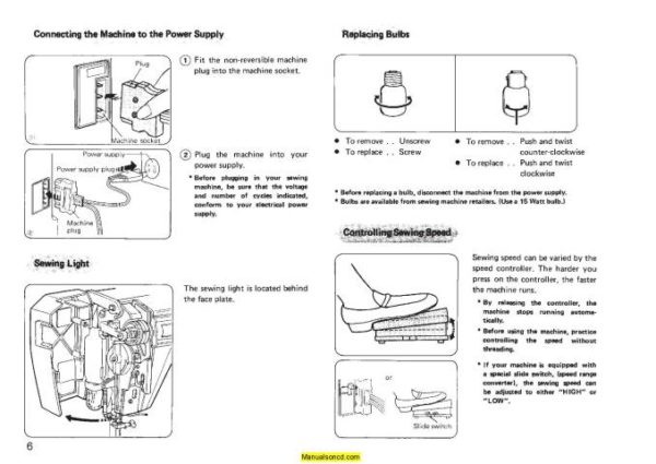 New Home SR2100 Sewing Machine Instruction Manual