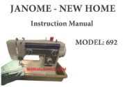 Janome New Home 692 Sewing Machine Manual