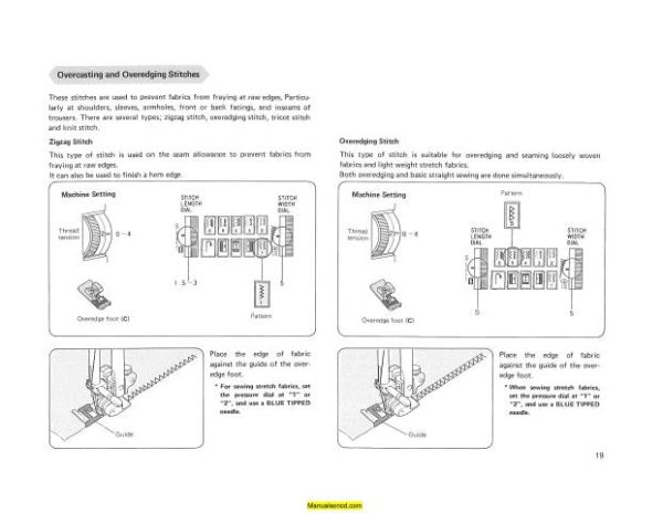 New Home SR 2000 Sewing Machine Instruction Manual