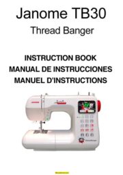 Janome TB30 Thread Banger Sewing Machine Instruction Manual