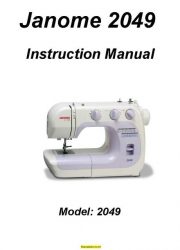 Janome 2049 Sewing Machine Instruction Manual