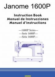 Janome 1600P Sewing Machine Instruction Manual