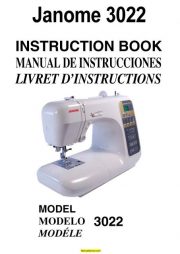 Janome 3022 Sewing Machine Instruction Manual