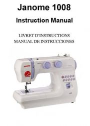 Janome 1008 Sewing Machine Instruction Manual