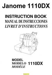 Janome 1110DX Serger Sewing Machine Instruction Manual