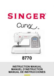 Singer Curvy 8770 Sewing Machine Instruction Manual
