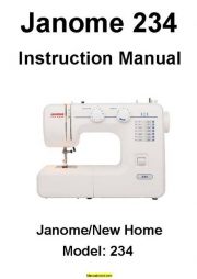 Janome New Home 234 Sewing Machine Instruction Manual