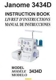 Janome 3434D Serger Sewing Machine Instruction Manual