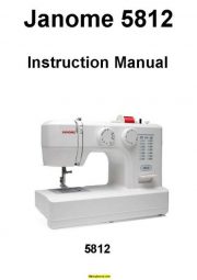 Janome 5812 Sewing Machine Instruction Manual