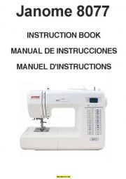Janome New Home 8077 Sewing Machine Instruction Manual