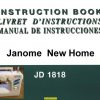 Janome New Home JD1818 Sewing Machine Instruction Manual