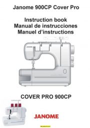 Janome 900CP Cover Pro Serger Sewing Machine Instruction Manual