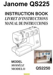 Janome QS2250 Sewing Machine Instruction Manual