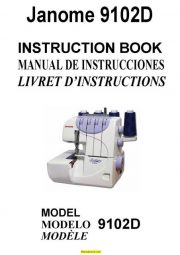 Janome 9102D Serger Sewing Machine Instruction Manual