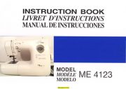 Janome 4123 My Excel Sewing Machine Instruction Manual