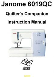 Janome 6019QC Sewing Machine Instruction Manual