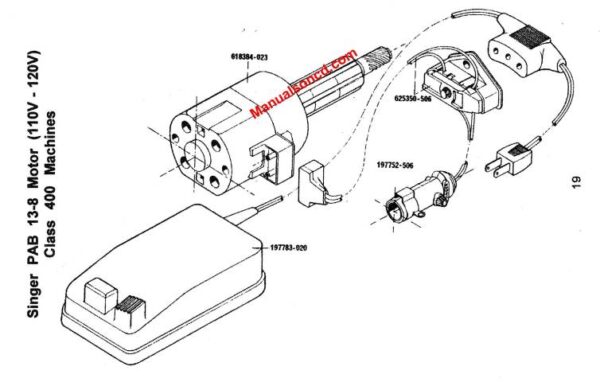 Singer Sewing Machine 401 - 403 - 404 Parts Manual - Diagrams