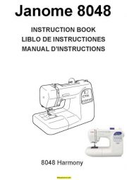 Janome 8048 Harmony Sewing Machine Instruction Manual