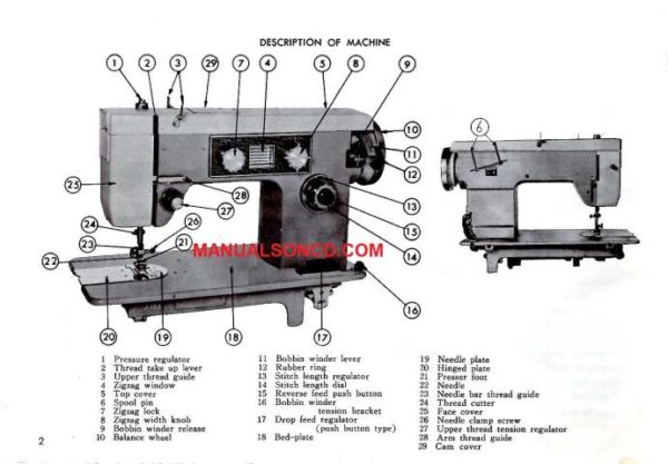 Dressmaker SWA-2000 Sewing Machine Instruction Manual