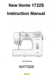 New Home 1722S Sewing Machine Instruction Manual