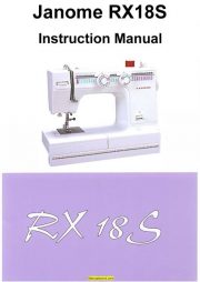 Janome RX18S Sewing Machine Instruction Manual