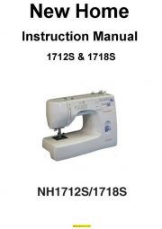 New Home - Janome 1712S-1718S Sewing Machine Manual