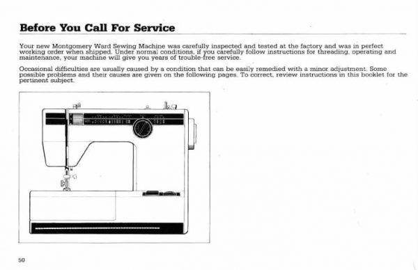 Montgomery Ward 1948 Sewing Machine Instruction Manual